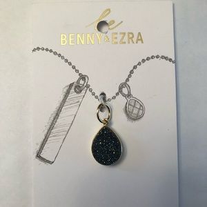 Benny & Ezra Druzy Pendant - Pear Teal NWT